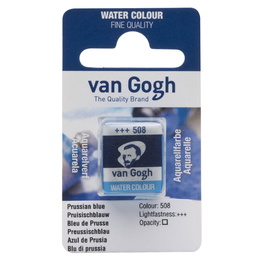 Acuarela 1/2 godet Van Gogh Azul de Prusia