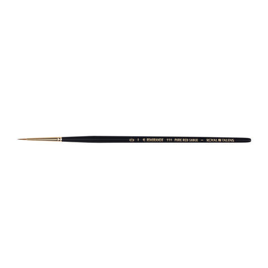 Pincel acuarela Rembrandt redondo nº 0, pelo natural marta roja, Serie 110.