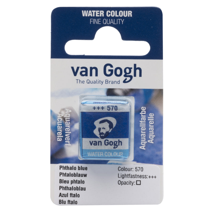 Acuarela 1/2 godet Van Gogh Azul Ftalo (Primario)