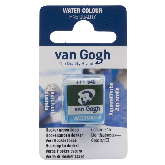 Acuarela 1/2 godet Van Gogh Verde Hooker Oscuro