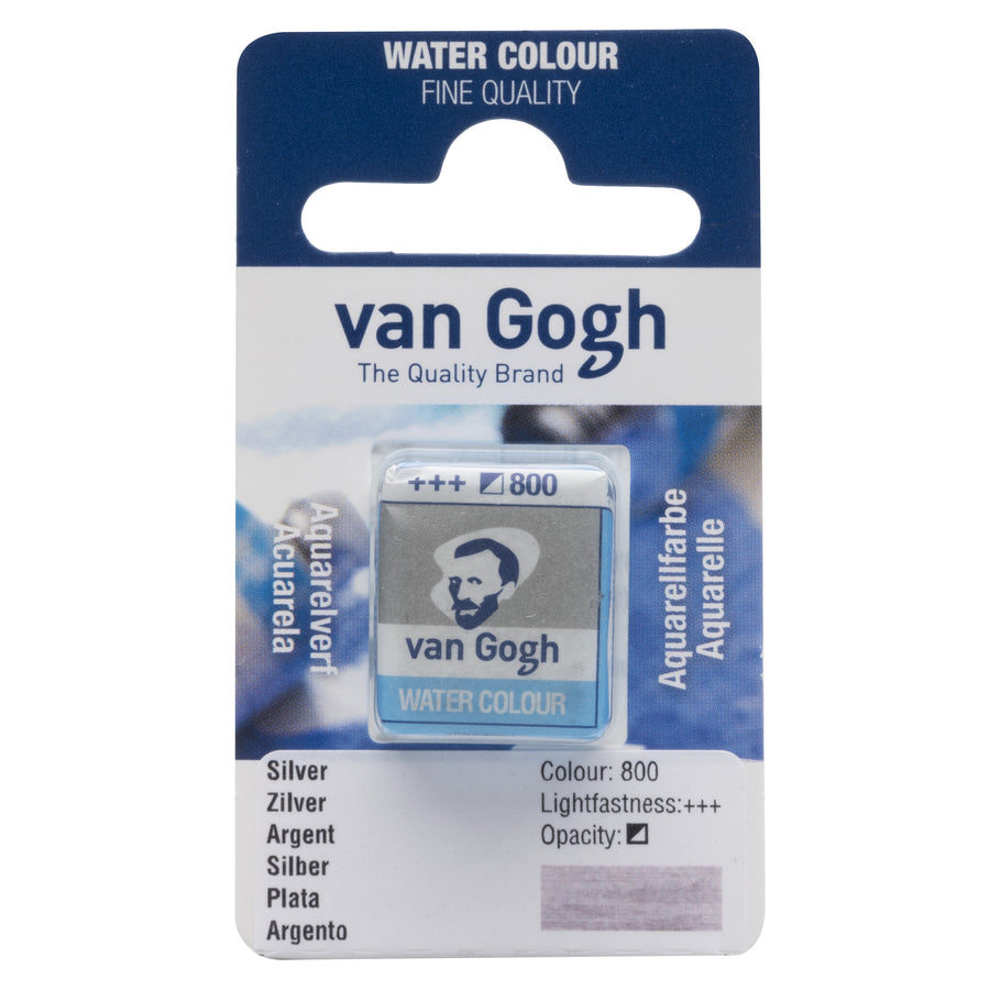 Acuarela 1/2 godet Van Gogh Plateado
