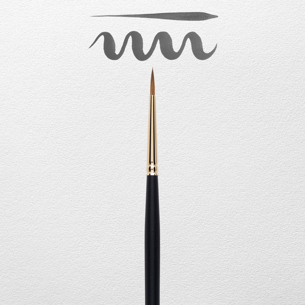 Pincel acuarela Rembrandt redondo, pelo natural de marta roja kolinsky, mango negro serie 110, nº 2