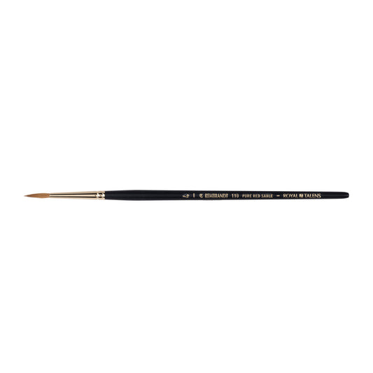 Pincel acuarela Rembrandt redondo nº 4, pelo natural marta roja, Serie 110.