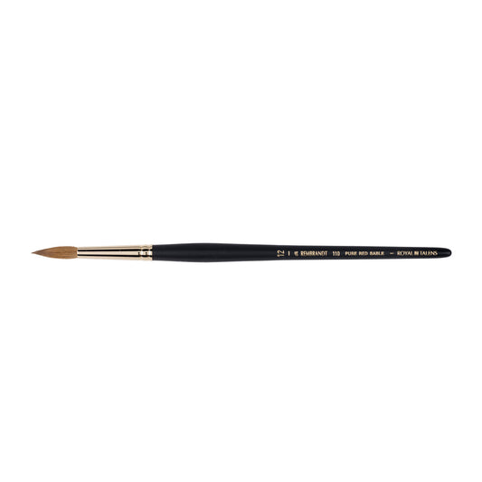 Pincel acuarela Rembrandt redondo nº 12, pelo natural marta roja, Serie 110.